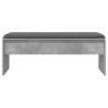 Banc d'entrée avec coussin Gris béton 103 x 38 x 40 cm 535130535130