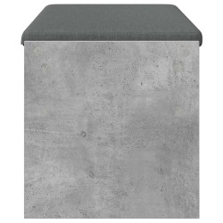 Banc d'entrée avec coussin Gris béton 103 x 38 x 40 cm 535130535130