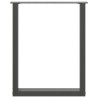 Pieds de table à manger en U 2 pièces Noir 70 x (72-73) cm Acier 535131535131