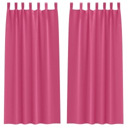 Rideaux occultants avec anneaux 2 pcs Rose vif 260 x 140 cm 535133535133