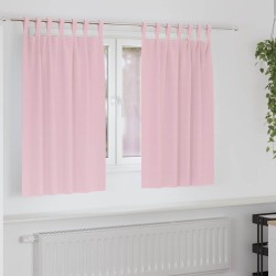 Rideaux occultants avec anneaux 2 pcs Rose bébé 140 x 140 cm 535134535134