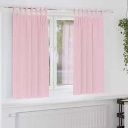 Rideaux occultants avec anneaux 2 pcs Rose bébé 175 x 140 cm 535135535135