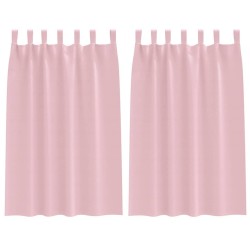 Rideaux occultants avec anneaux 2 pcs Rose bébé 175 x 140 cm 535135535135