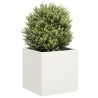 Jardinière blanc 40x40x40 cm acier laminé à froid 535137535137