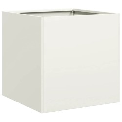 Jardinière blanc 40x40x40 cm acier laminé à froid 535137535137