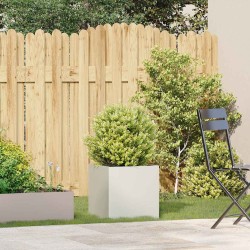 Jardinière blanc 40x40x40 cm acier laminé à froid 535137535137