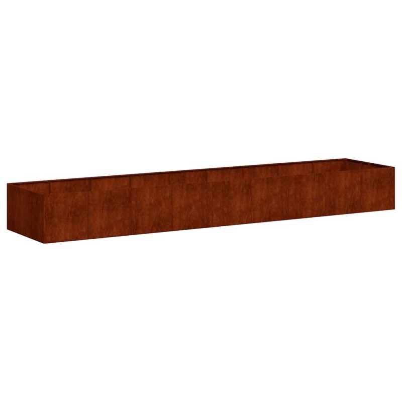 Jardinière rouillé 360x80x40 cm acier inoxydable 535140535140