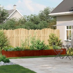 Jardinière rouillé 360x80x40 cm acier inoxydable 535140535140