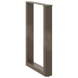 Pieds de table à manger en U 2 pièces Acier naturel 50 x (72-73) cm Acier 535150535150