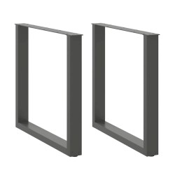 Pieds de table à manger en U 2 pièces Anthracite 90 x (72-73) cm Acier 535151535151