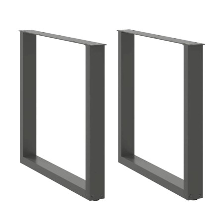 Pieds de table à manger en U 2 pièces Anthracite 90 x (72-73) cm Acier 535151535151