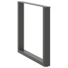Pieds de table à manger en U 2 pièces Anthracite 90 x (72-73) cm Acier 535151535151