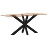 Pied de table à manger en forme d'araignée, noir, 120 x 68 x (72-73) cm, acier 535155535155