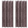 Rideaux en velours 2 pcs Marron 225 x 140 cm Velours 535156535156
