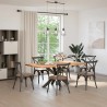 Pied de table à manger en forme d'araignée, noir, 120 x 68 x (72-73) cm, acier 535157535157