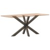 Pied de table à manger en forme d'araignée, noir, 120 x 68 x (72-73) cm, acier 535157535157