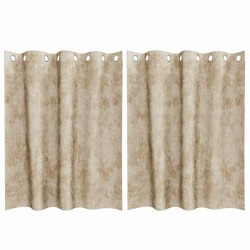 Rideaux en velours 2 pcs Crème 140 x 140 cm Velours 535160535160