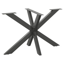 Pied de table à manger en forme d'araignée, anthracite, 120 x 68 x (72-73) cm, acier 535161535161