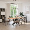 Pied de table à manger en forme d'araignée, anthracite, 120 x 68 x (72-73) cm, acier 535161535161