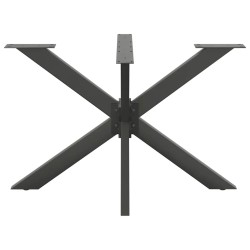 Pied de table à manger en forme d'araignée, anthracite, 120 x 68 x (72-73) cm, acier 535161535161