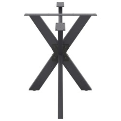 Pied de table à manger en forme d'araignée, anthracite, 120 x 68 x (72-73) cm, acier 535161535161