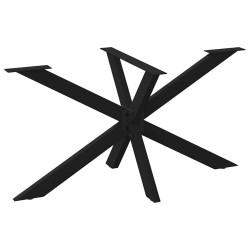 Pied de table à manger en forme d'araignée noir 150 x 78 x (72-73) cm en acier 535163535163