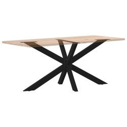 Pied de table à manger en forme d'araignée noir 150 x 78 x (72-73) cm en acier 535163535163