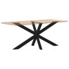 Pied de table à manger en forme d'araignée noir 150 x 78 x (72-73) cm en acier 535163535163