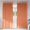 Rideaux occultants avec anneaux 2 pcs Couleur terre cuite 535164535164