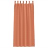 Rideaux occultants avec anneaux 2 pcs Couleur terre cuite 535164535164
