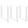 Pieds de table à manger en U 3 pièces Blanc 90 x (72-73) cm Acier 535165535165