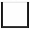 Pieds de table à manger en U 3 pièces Noir 90 x (72-73) cm Acier 535167535167