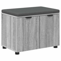 Banc d'entrée avec coussin Gris Sonoma 60 x 38 x 46 cm 535169535169