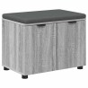 Banc d'entrée avec coussin Gris Sonoma 60 x 38 x 46 cm 535169535169