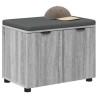 Banc d'entrée avec coussin Gris Sonoma 60 x 38 x 46 cm 535169535169