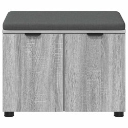 Banc d'entrée avec coussin Gris Sonoma 60 x 38 x 46 cm 535169535169