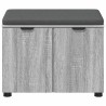Banc d'entrée avec coussin Gris Sonoma 60 x 38 x 46 cm 535169535169