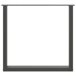 Pieds de table à manger en U 3 pièces Anthracite 80 x (72-73) cm Acier 535170535170