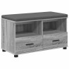 Banc d'entrée avec coussin Gris Sonoma 80 x 38 x 46 cm 535172535172