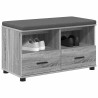 Banc d'entrée avec coussin Gris Sonoma 80 x 38 x 46 cm 535172535172