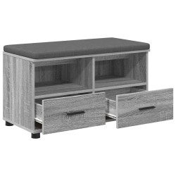 Banc d'entrée avec coussin Gris Sonoma 80 x 38 x 46 cm 535172535172