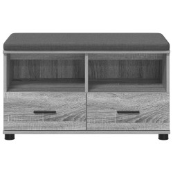 Banc d'entrée avec coussin Gris Sonoma 80 x 38 x 46 cm 535172535172