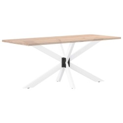 Pied de table à manger en forme d'araignée, blanc, 150 x 78 x (72-73) cm, acier 535174535174