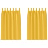 Rideaux occultants avec anneaux 2 pcs Jaune moutarde 535175535175