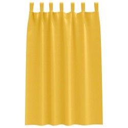Rideaux occultants avec anneaux 2 pcs Jaune moutarde 535175535175