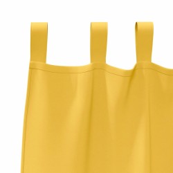 Rideaux occultants avec anneaux 2 pcs Jaune moutarde 535175535175