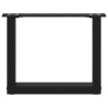 Pieds de table basse en U 2 pièces Noir 30 x (30-31) cm Acier 535176535176