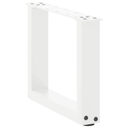 Pieds de table basse en U 2 pièces Blanc 40 x (30-31) cm Acier 535178535178
