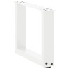 Pieds de table basse en U 2 pièces Blanc 40 x (30-31) cm Acier 535178535178