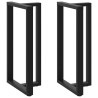 Pieds de table de bar en forme de T, 2 pièces, noir, 60 x 35 x (110-111) cm, acier 535180535180